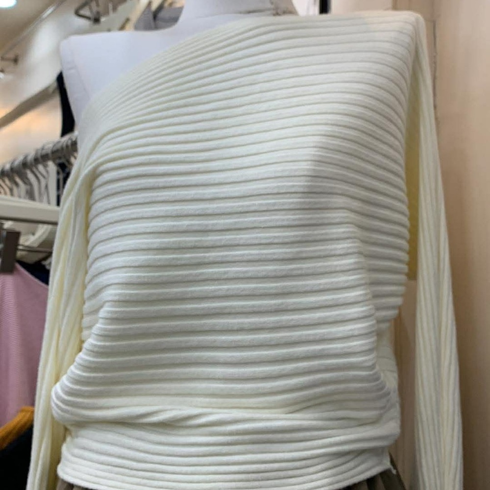 Elegant Off-Shoulder White Sweater